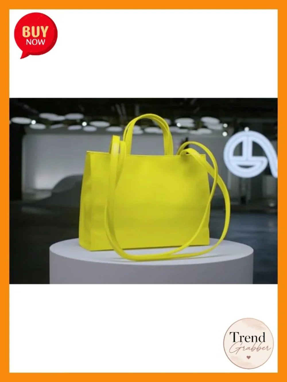 Medium Tote Bag - Faux Leather, Magnetic Snap Closure